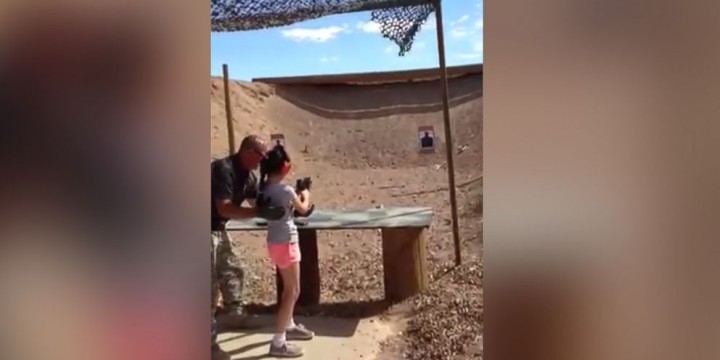 9 year old girl uzi