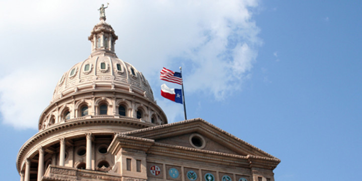 Texas flag capitol