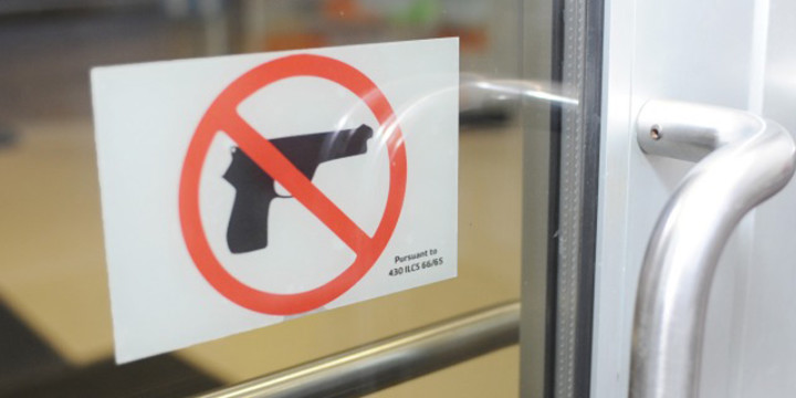 No guns sign