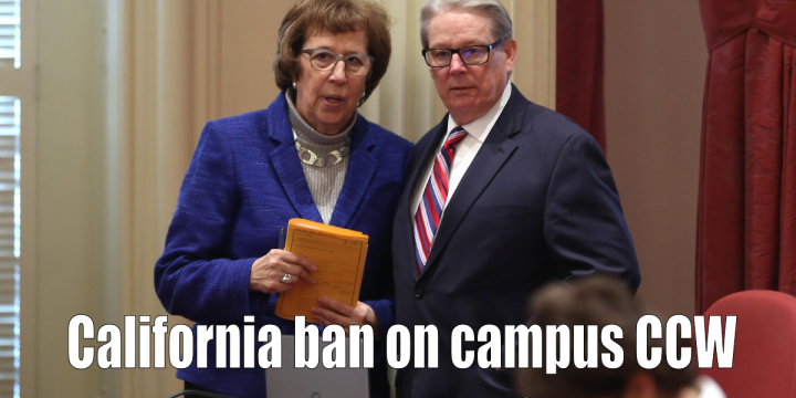Lois Wolk D Davis introduces SB 707 to the California Senate floor SB 707 explicitly bans concealed carry on campus