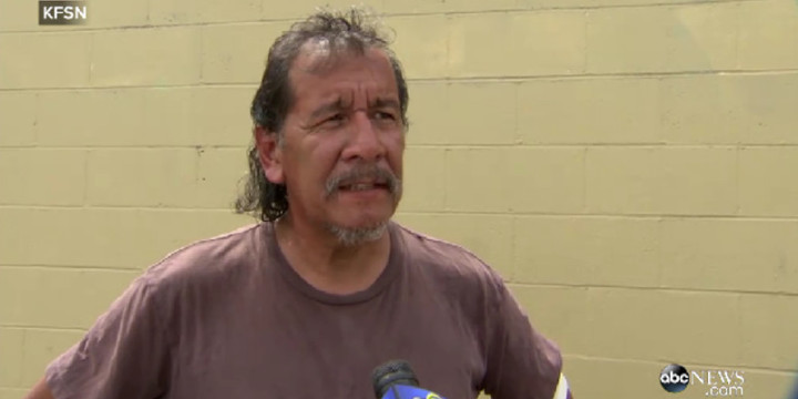 CA homeless man defends woman
