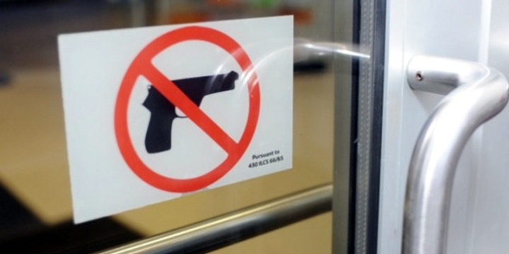 No guns sign