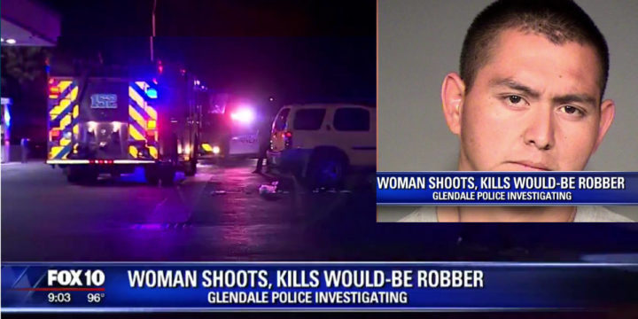 Woman shoots man self defense circle k
