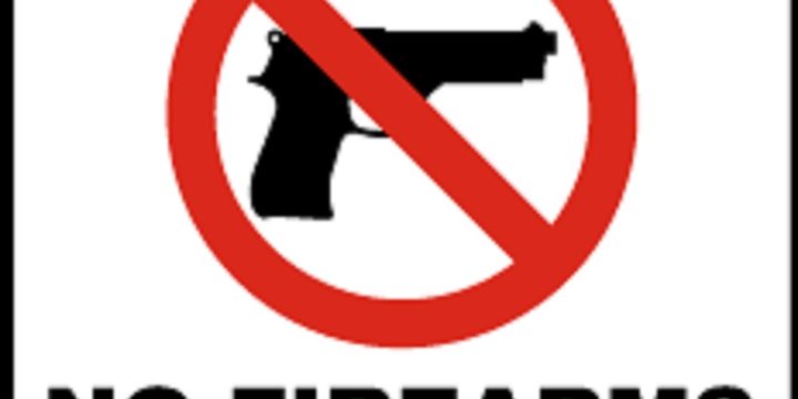 No guns allowed sign