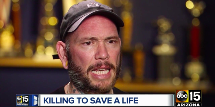 An Arizona officer who was shot and beaten a year ago by a Mexican man he was trying to help after a car crash said a passing driver saved his life by killing the man, according to newly released police reports. State Trooper Edward Andersson said he doesn't know what led to the attack. The officer had seen Leonardo Penuelas-Escobar cradling his injured girlfriend, then set up flares to try to get drivers to slow down on a major highway. Moments later, Andersson spotted Penuelas-Escobar with a gun in his hand.