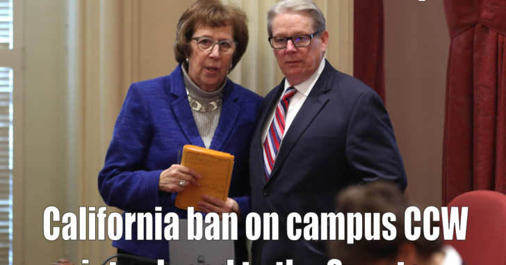 Lois Wolk D Davis introduces SB 707 to the California Senate floor SB 707 explicitly bans concealed carry on campus