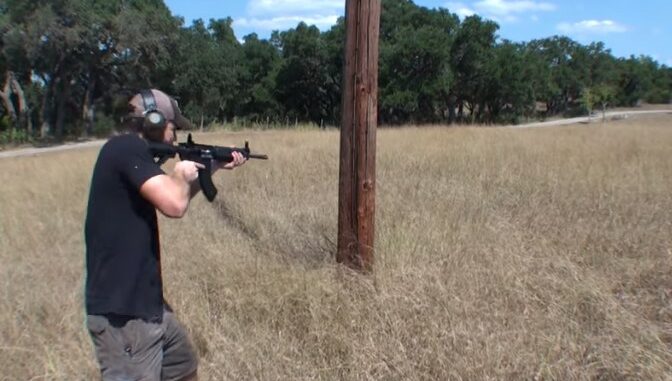 [VIDEO] How Many Bullets Does It Take To Chop Down A Telephone Pole?