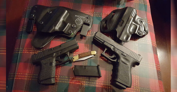 #DIGTHERIG – Billy and his Glock 43 and Glock 23 in an Alien Gear Holster and Desantis Holster