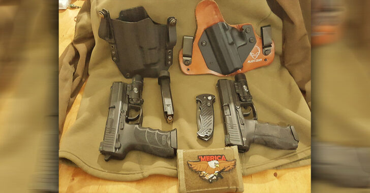 #DIGTHERIG – Barrett and his HK45 and HK P30L in a Raven Concealment Holster and Alien Gear Holster