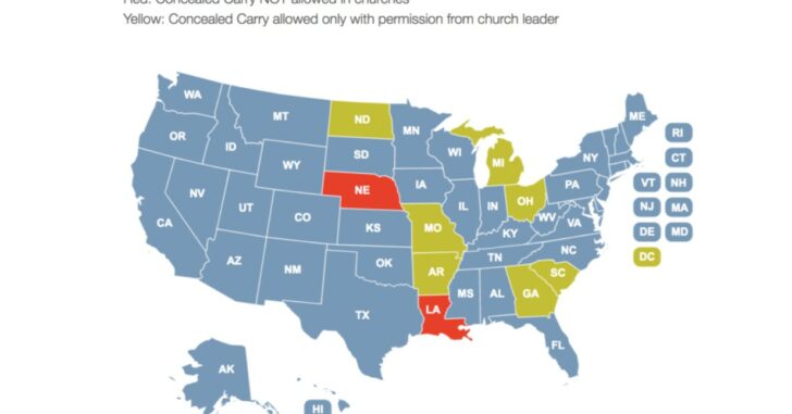 Two States Ban Concealed Carry In Church, Seven Require Permission