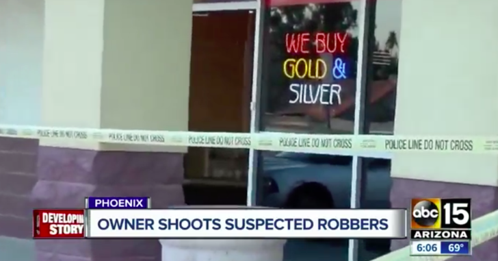 Phoenix Coin Store Owner Shoots Robber Holds Him And Accomplice for Cops