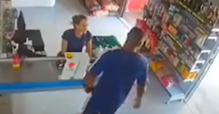 WATCH: Man Has Incredibly Fast Draw Against Bad Guy Who Comes Out Of Nowhere