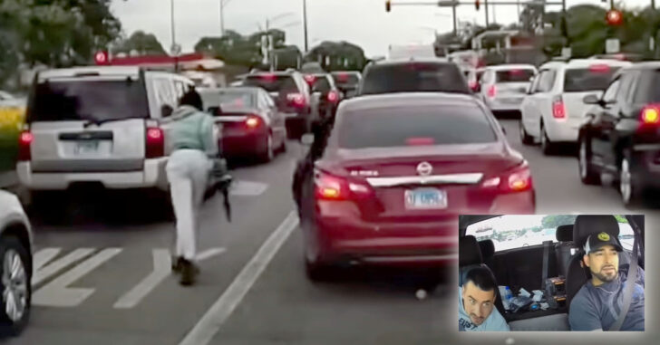 Caught On Dash Cam: An Automatic Gun Fight In Chicago Traffic
