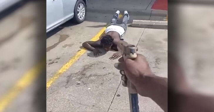 Suspect Tries Stealing Car, Can’t Drive Stick, Car Owner Holds Him At Gunpoint – WATCH