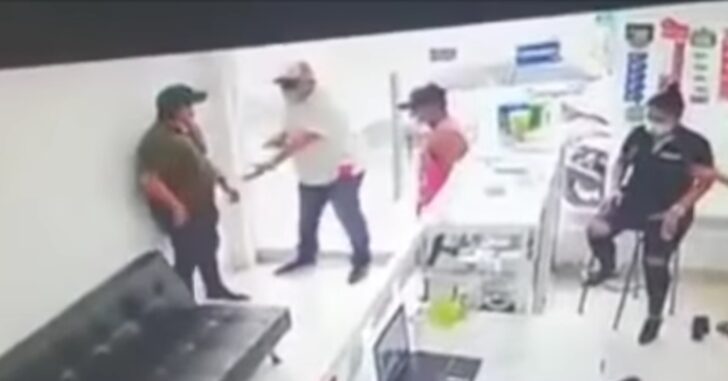 GRAPHIC WARNING: Armed Robber Does His Last Robbing, Losing The Fight To A Good Guy With A Gun
