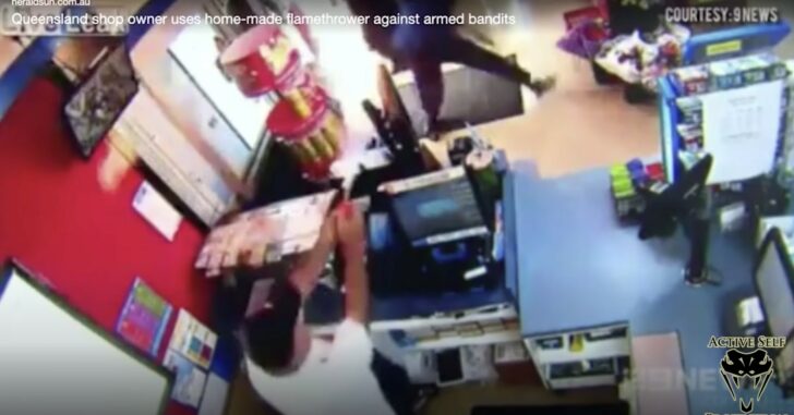 Australian Store Owner Uses Homemade Flamethrower Against Armed Robbers