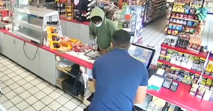 Shocking Video Shows Armed Robber Not Giving A Second Thought To Murdering Store Employee