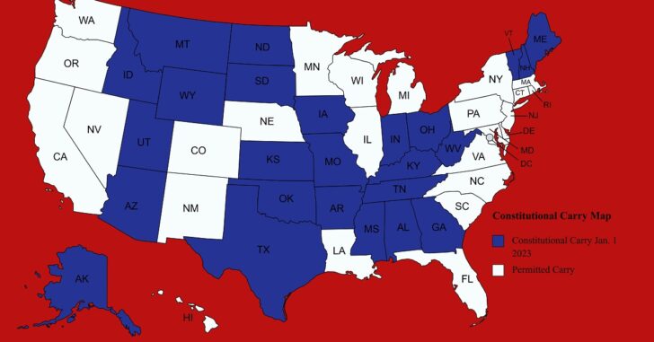 Half Of All United States Will Have Constitutional Carry To Start 2023