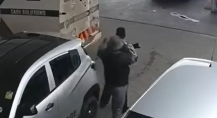 Armed Guard Caught Off Guard, Gun Stolen And Armored Truck Attacked