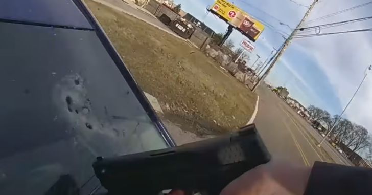 [VIDEO] Suspect Shot Through Windshield By Officer After He Finds Himself On Hood Of Car
