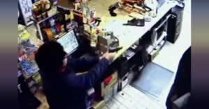 VIDEO: Armed Clerk Shoots, Stops Armed Robber In His Tracks