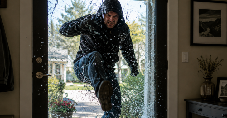 Homeowner Fires Single Shot, Fatally Hitting Intruder Breaking Through Glass Front Door